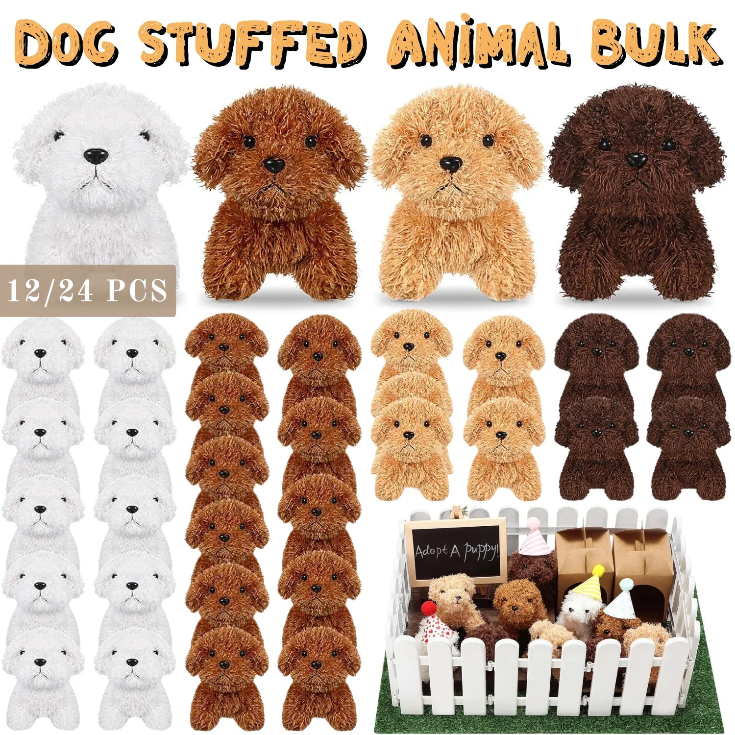 Teddy Dog Party Plush Toy Set