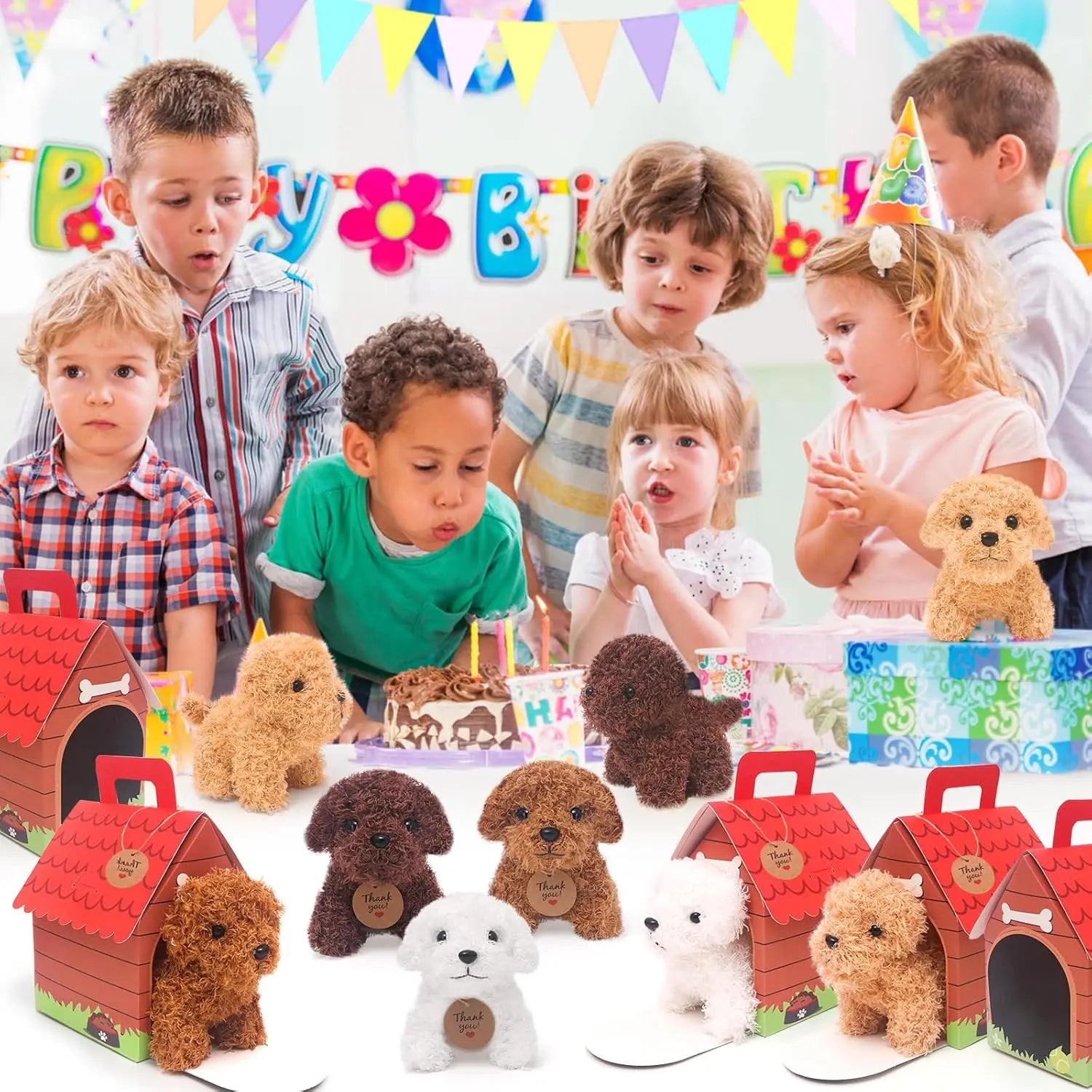 Teddy Dog Party Plush Toy Set