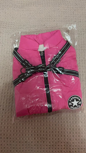 Pink dog coat 