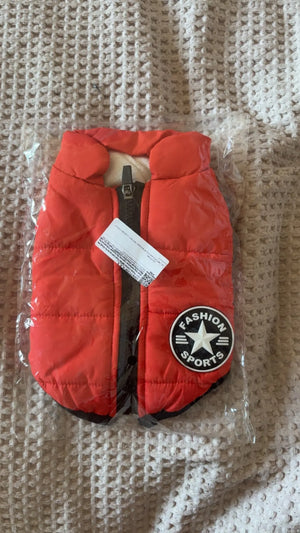 Red pet vest 