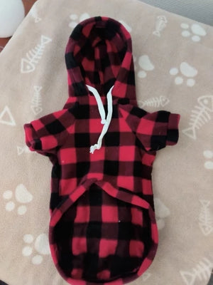 checkered shirt sitting in front of a fireplace.