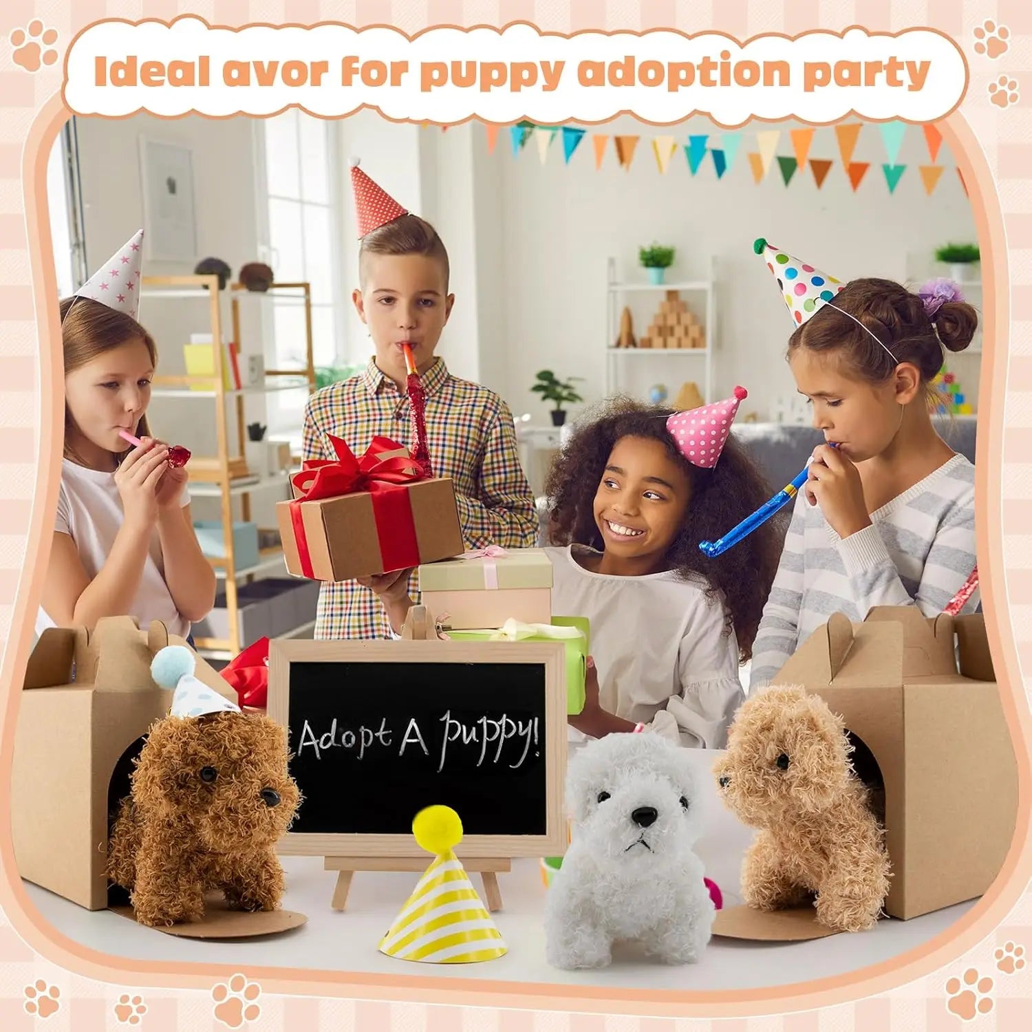 Teddy Dog Party Plush Toy Set